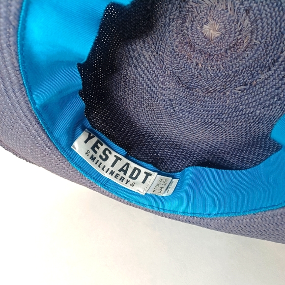 YESTADT MILLINERYLeather Trim Straw Hat